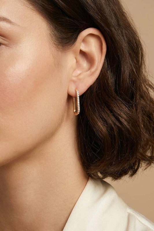 Boucles d'oreille en acier inoxydable 124AQ755
