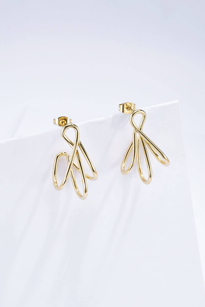 Boucles d'oreilles en acier inoxydable 124RX85