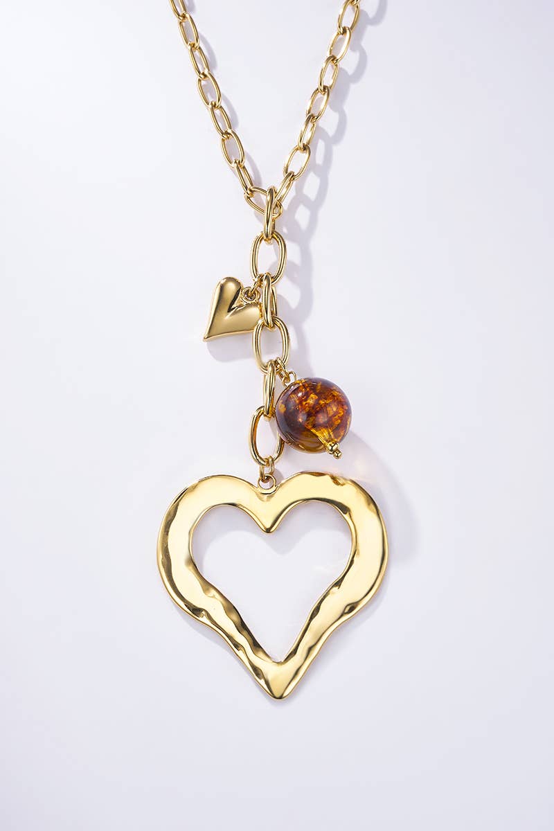 224RX87 stainless steel long necklace