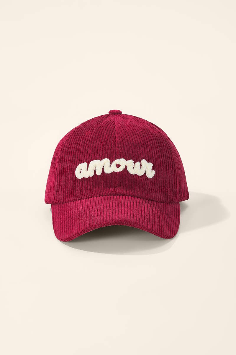Casquette velours côtelé Amour MJ325HK - MJ330HK