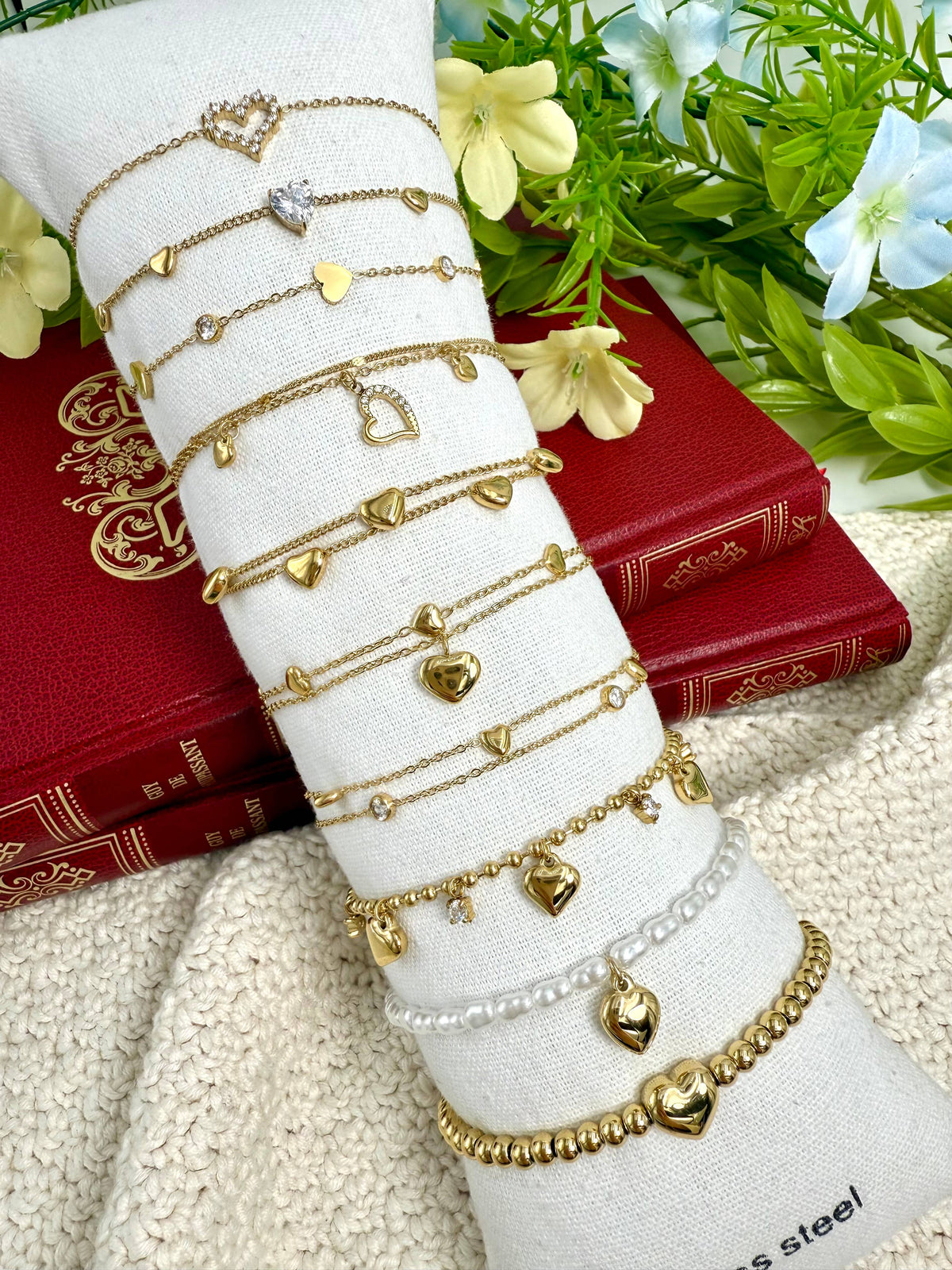 Set of 10 stainless steel bracelets SET274