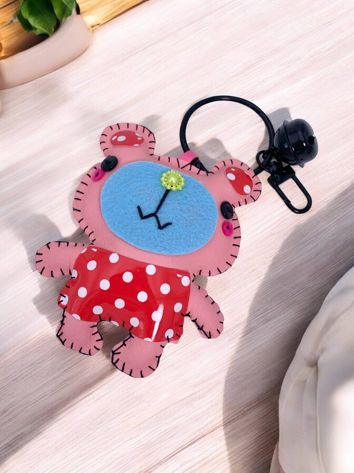 Porte-clé peluche avec clochette JSG32