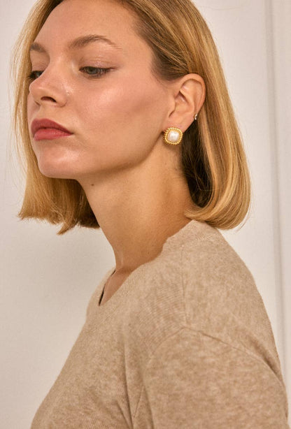 124AQ509 stainless steel earrings