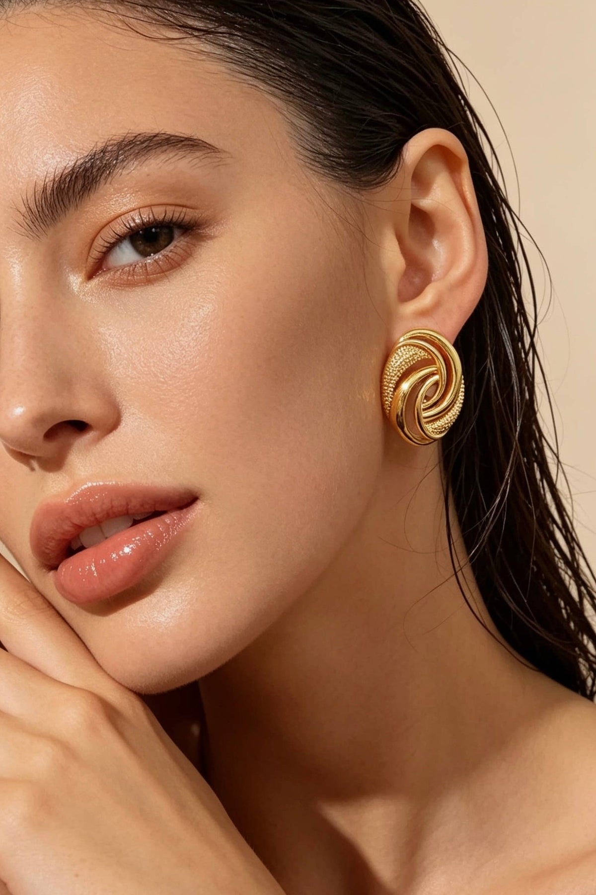 Boucles d'oreilles en acier inoxydable 124AQ708