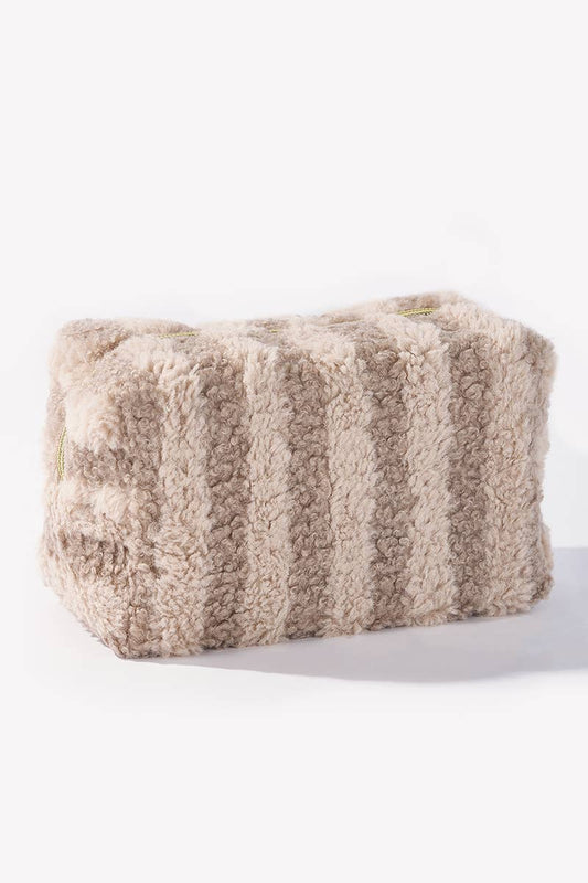 Trousse de maquillage Teddy à rayures rectangulaire CY232JH