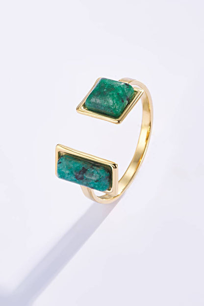 Bague Avec Pierre En Acier Inoxydable 424RX107