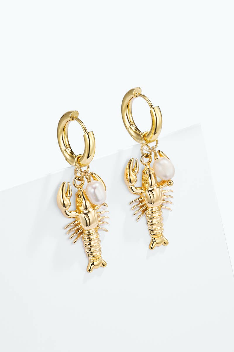 124AQ558 stainless steel earrings