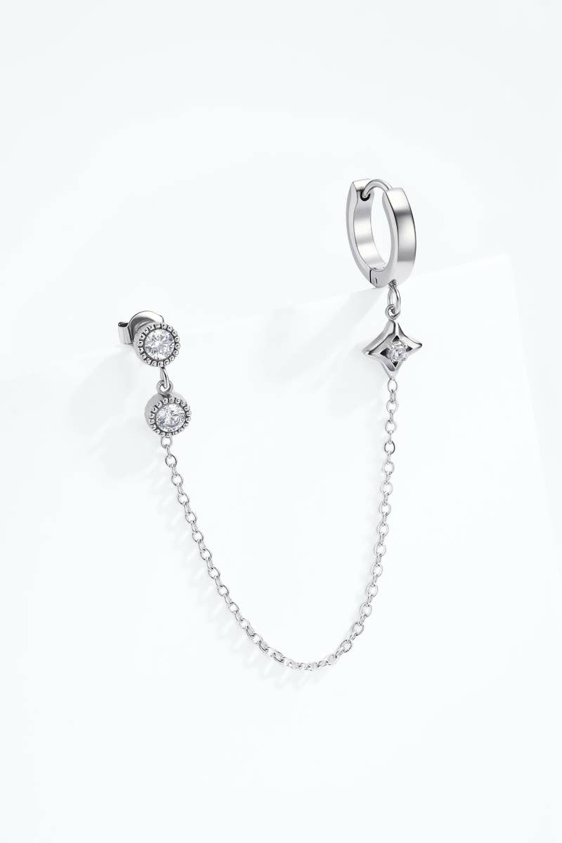 Boucles d'oreilles en acier inoxydable 124AQ550