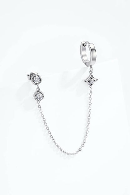 Boucles d'oreilles en acier inoxydable 124AQ550