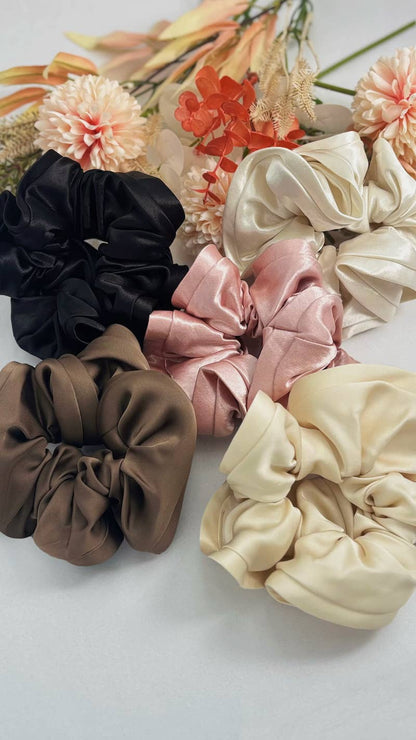 15cm satin ruffled scrunchie FQ52