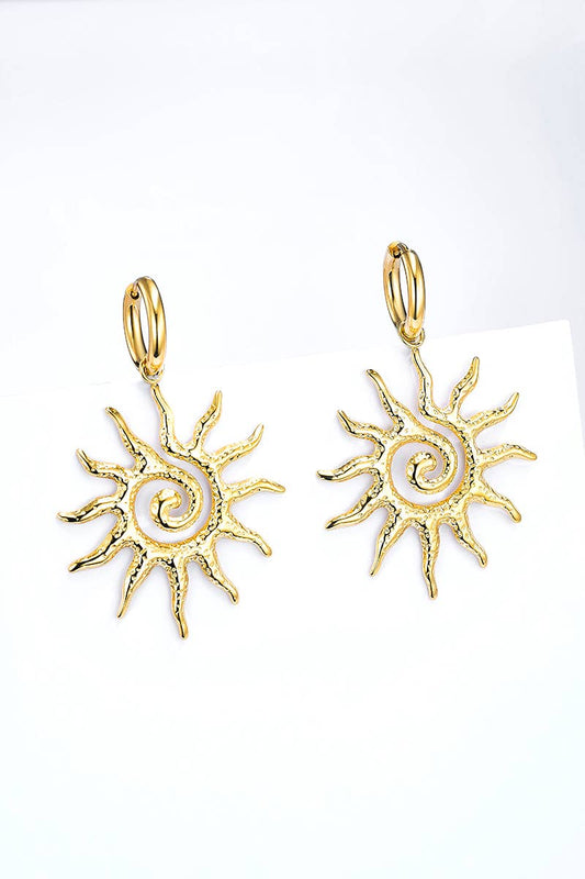 Boucles d'oreilles Soleil en acier inoxydable 124AQ368