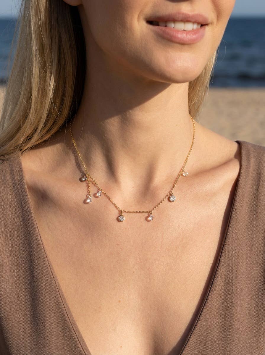 Stainless steel chain necklace 224AQ289