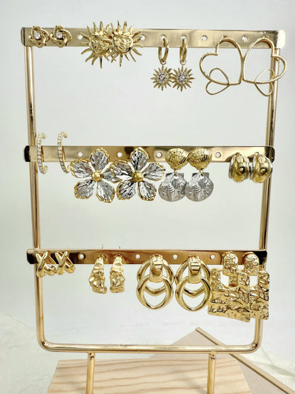 Set of 12 stainless steel earrings SET291