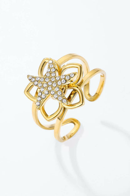 Stainless steel anti-stress spinning ring 424RX371