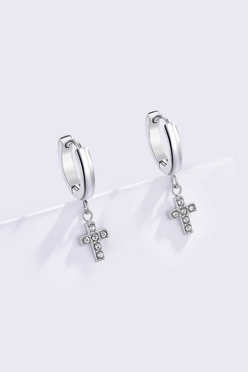 124AQ555 stainless steel earrings