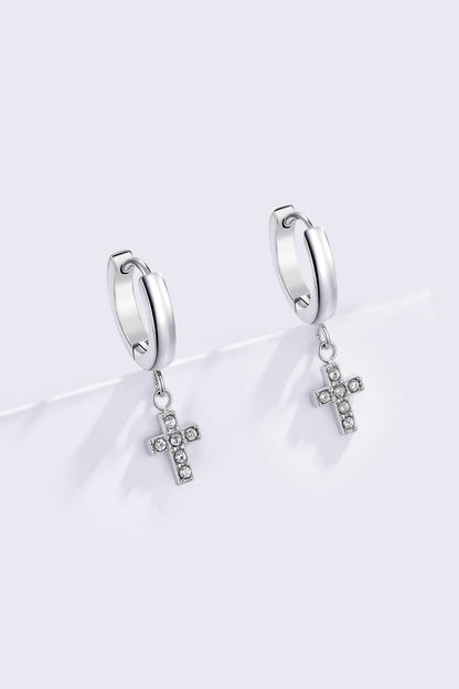 124AQ555 stainless steel earrings