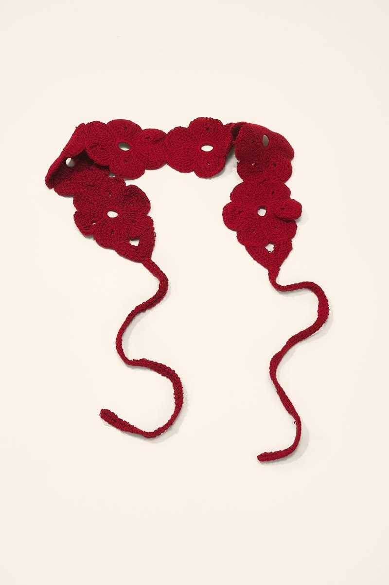 Bandana en crochet fleurs ST356HS