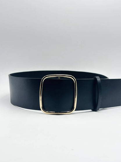 Wide faux leather belt CT31