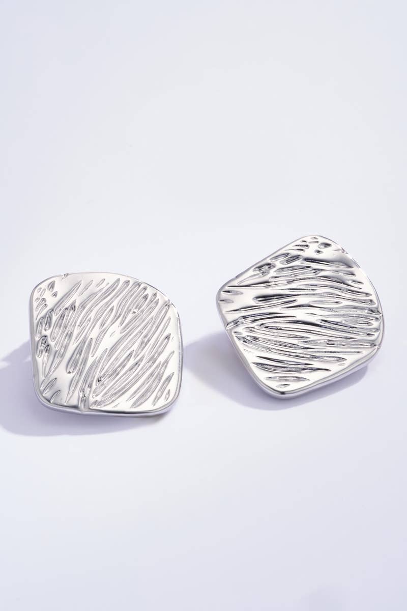 Boucles d'oreilles ondulées texturées 124AQ41