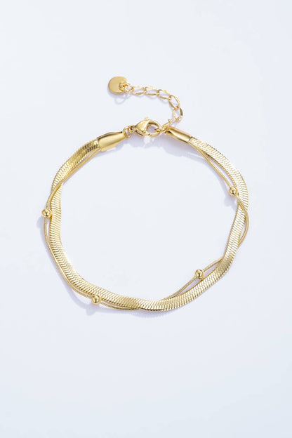 Bracelet double en acier inoxydable 324AQ08