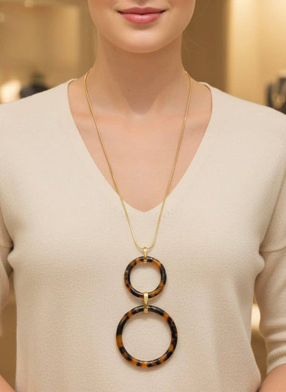 Stainless steel sautoir necklace 224RX80