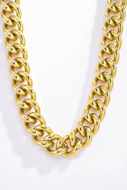 Thick stainless steel chain necklace 224RX36