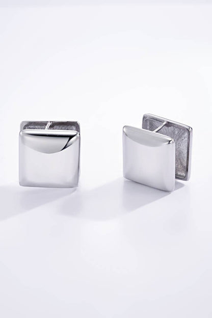 Boucles d'oreilles créoles carré en acier inoxydable 124RX32