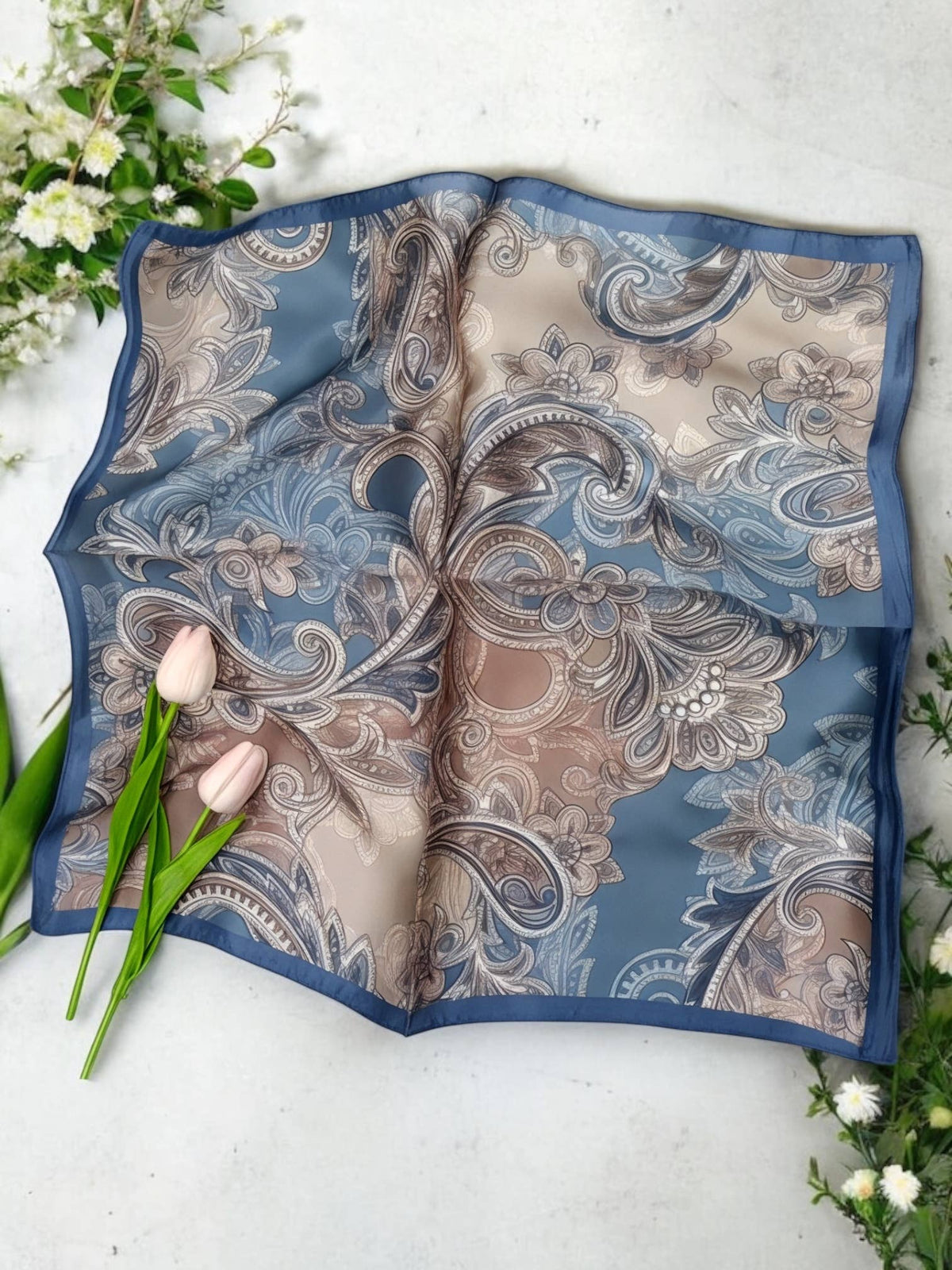 Silk scarf 53x53cm FL29