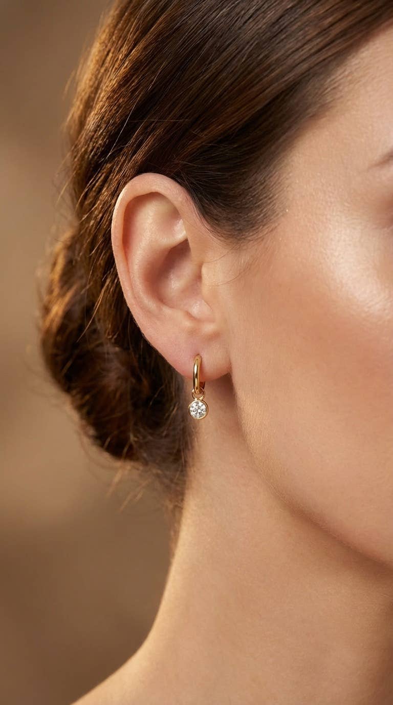 Stainless steel earrings 124AQ556