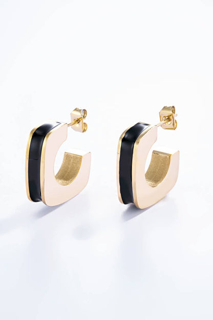 Stainless Steel Half-Hoop Earrings 124AQ96N97N98