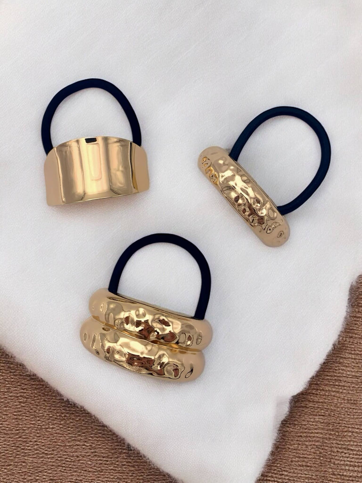 Set de 3 bijoux de cheveux en métal ST14