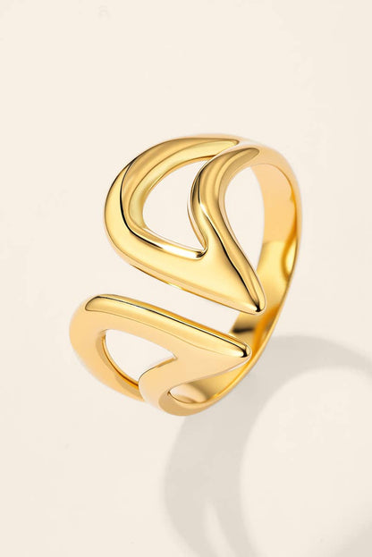 Openwork graphic stainless steel ring 424AQ377