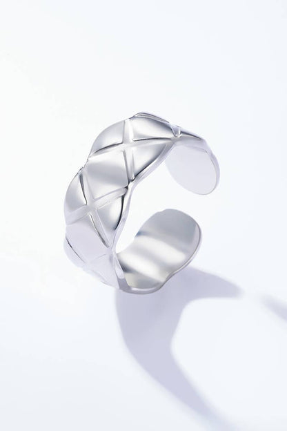 Bague texturé en acier inoxydable 424YC06