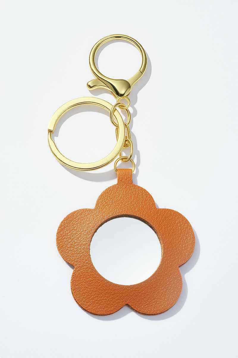 Flower mirror bag charm and keyring PC42