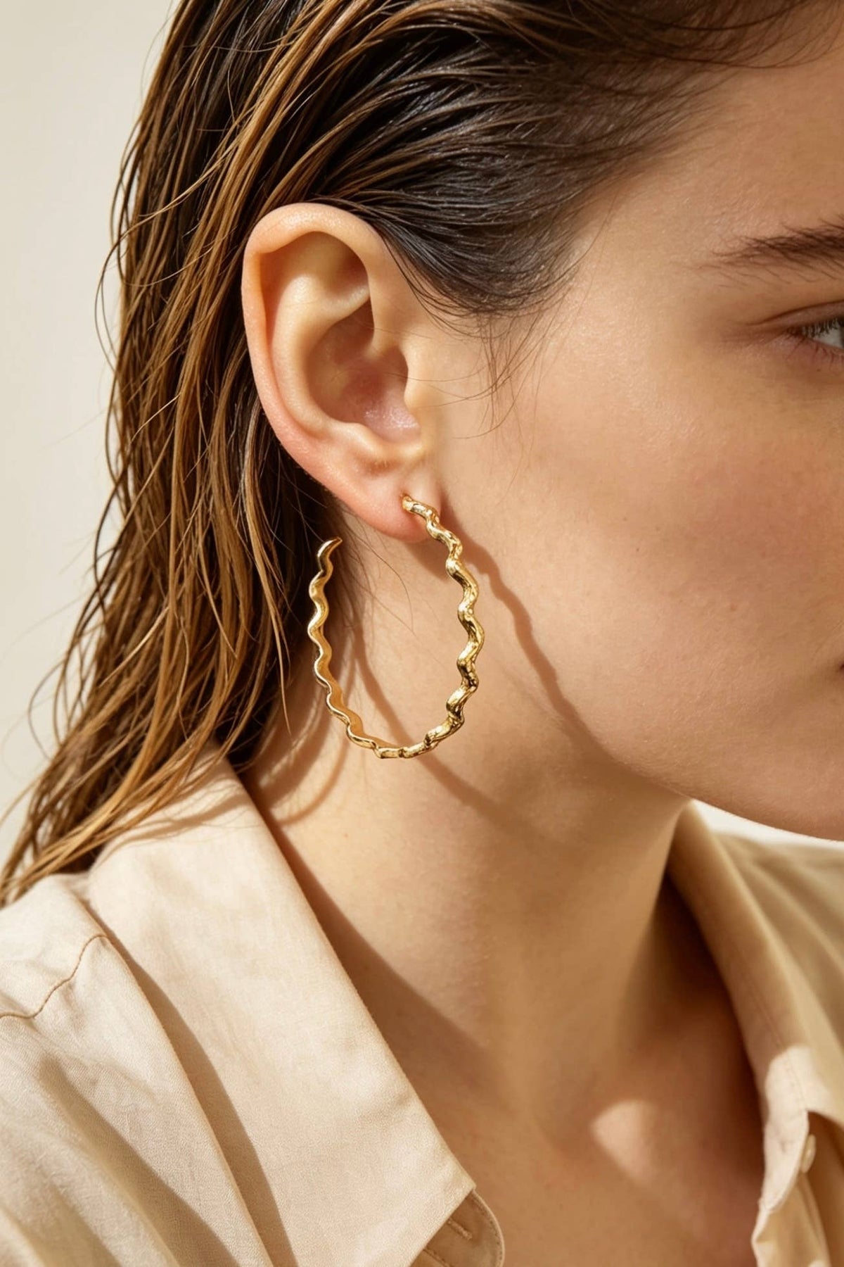 Stainless steel earrings 124AQ670