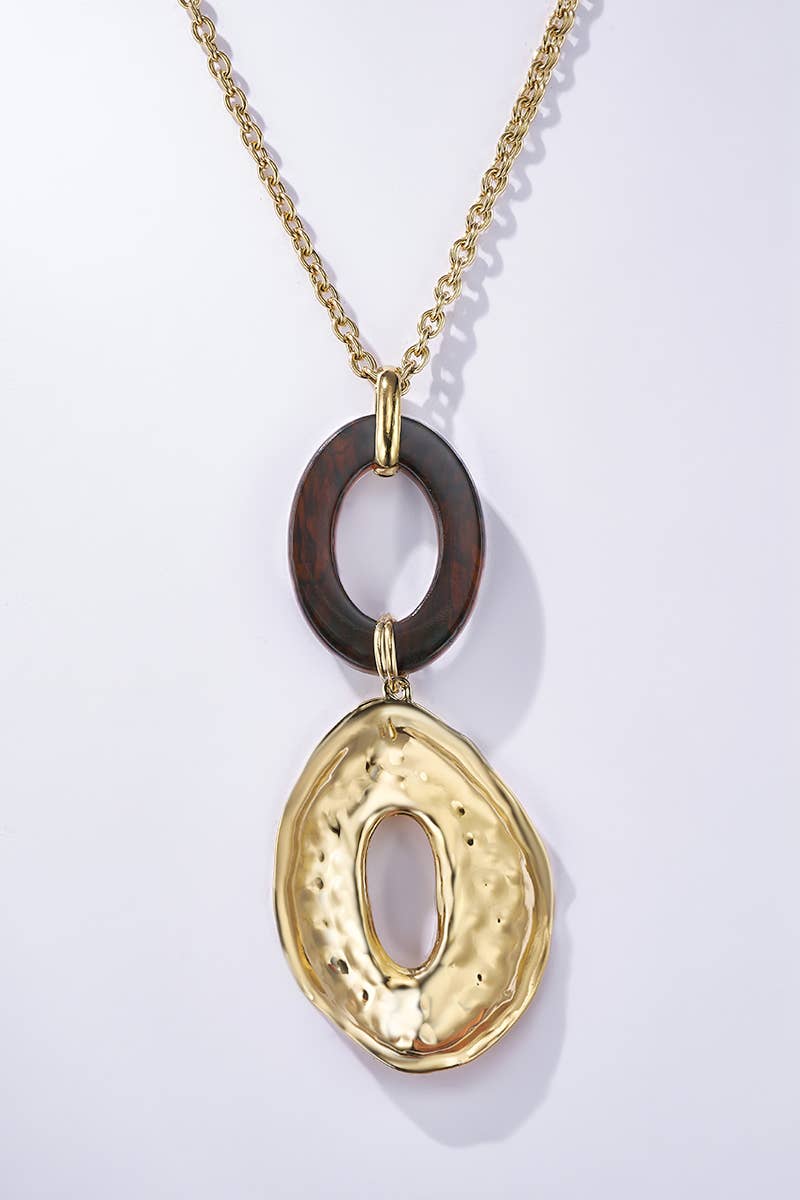 Stainless steel sautoir necklace 224RX81