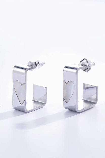 Boucles d'oreilles nacré et en acier inoxydable 124DY24K-1