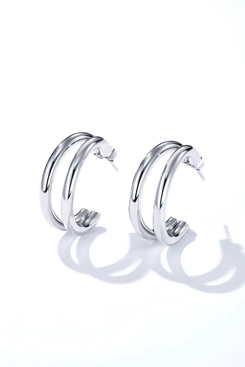 Boucles d'oreilles en acier inoxydable 124AQ378