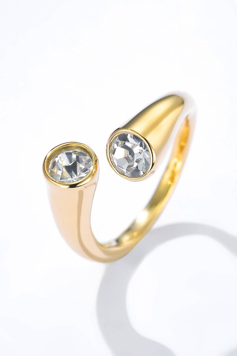 Bague enlacée étincelante en acier inoxydable 424AQ137