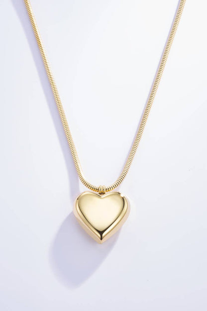 Large heart stainless steel necklace 224AQ11