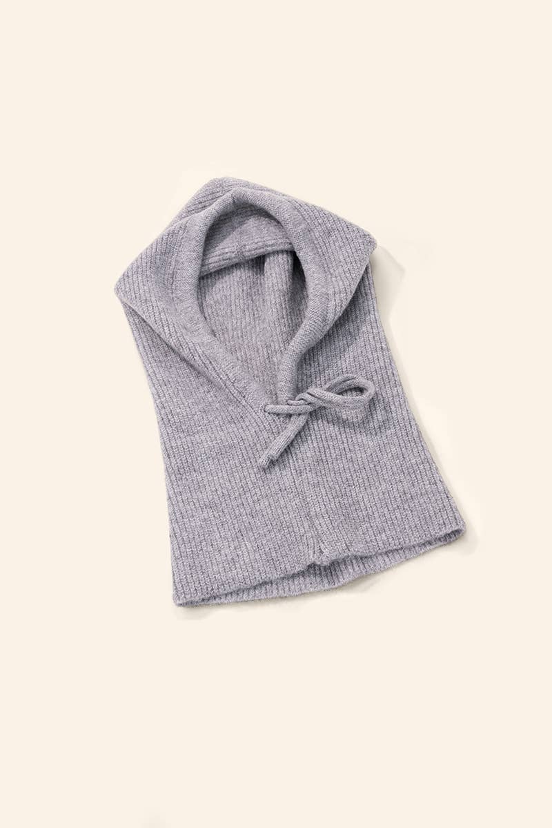 Wool tie-up balaclava MJ001DF
