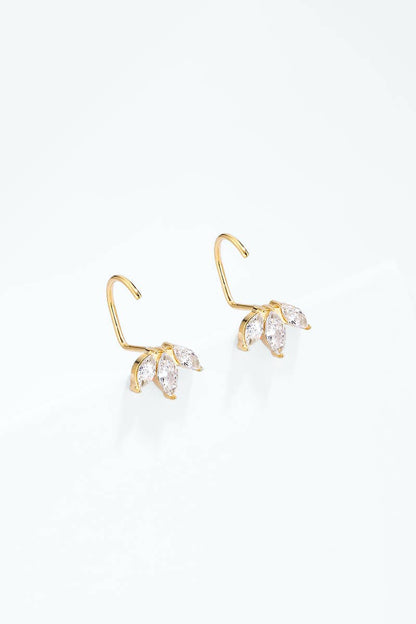 Boucles d'oreilles trèfle en acier inoxydable 124AQ729