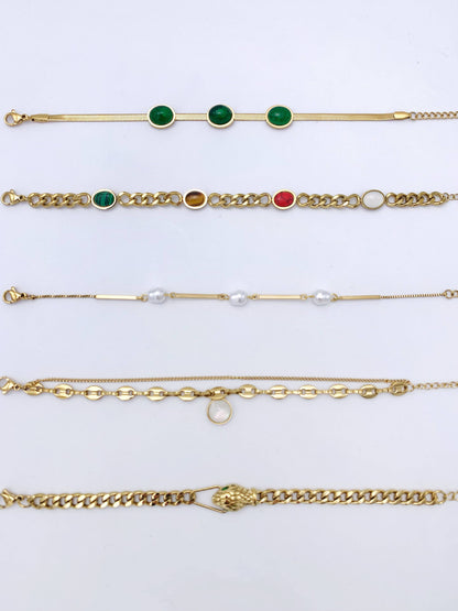 Set of 5 stainless steel bracelets without display stand SET25