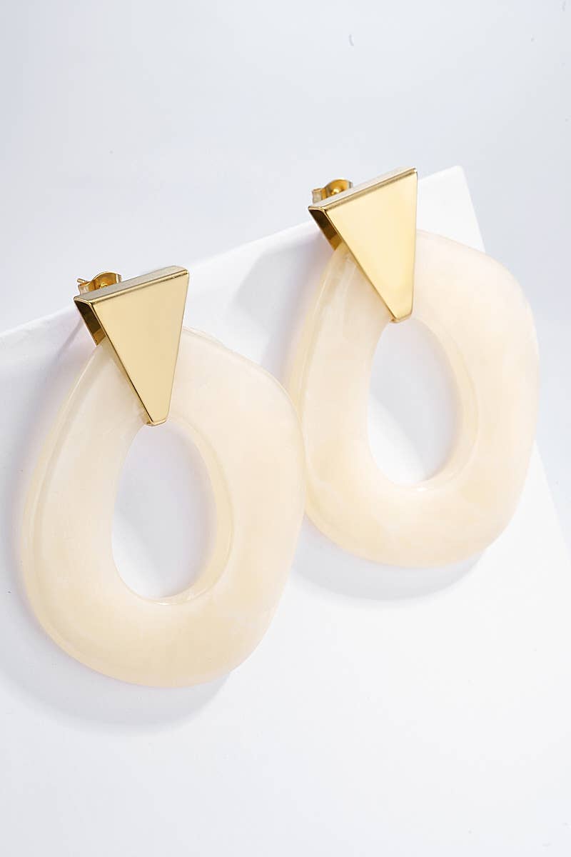 124CP07 stainless steel earrings