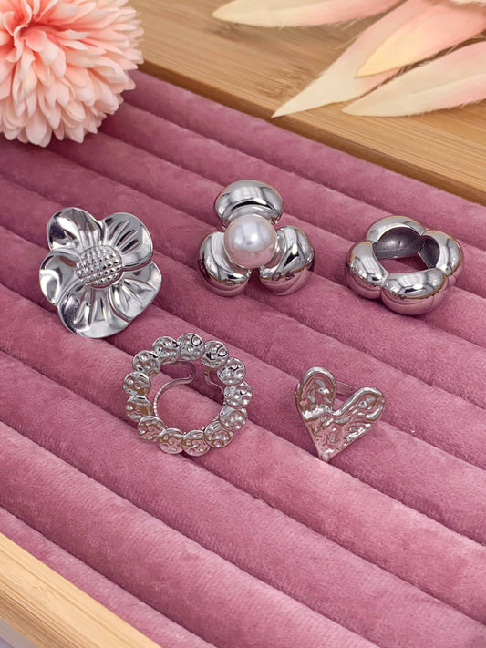 Stainless steel ring set SET97