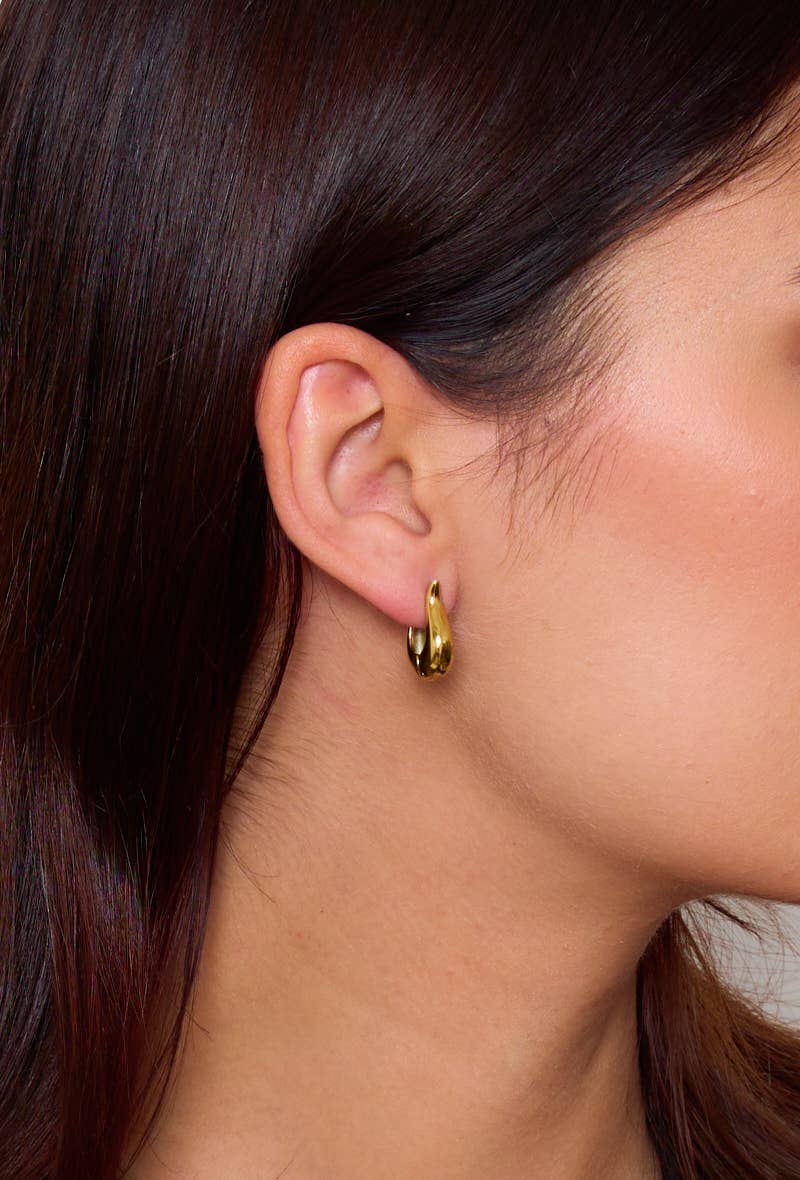 Boucles d'oreilles mini créoles en acier inoxydable 124AQ05