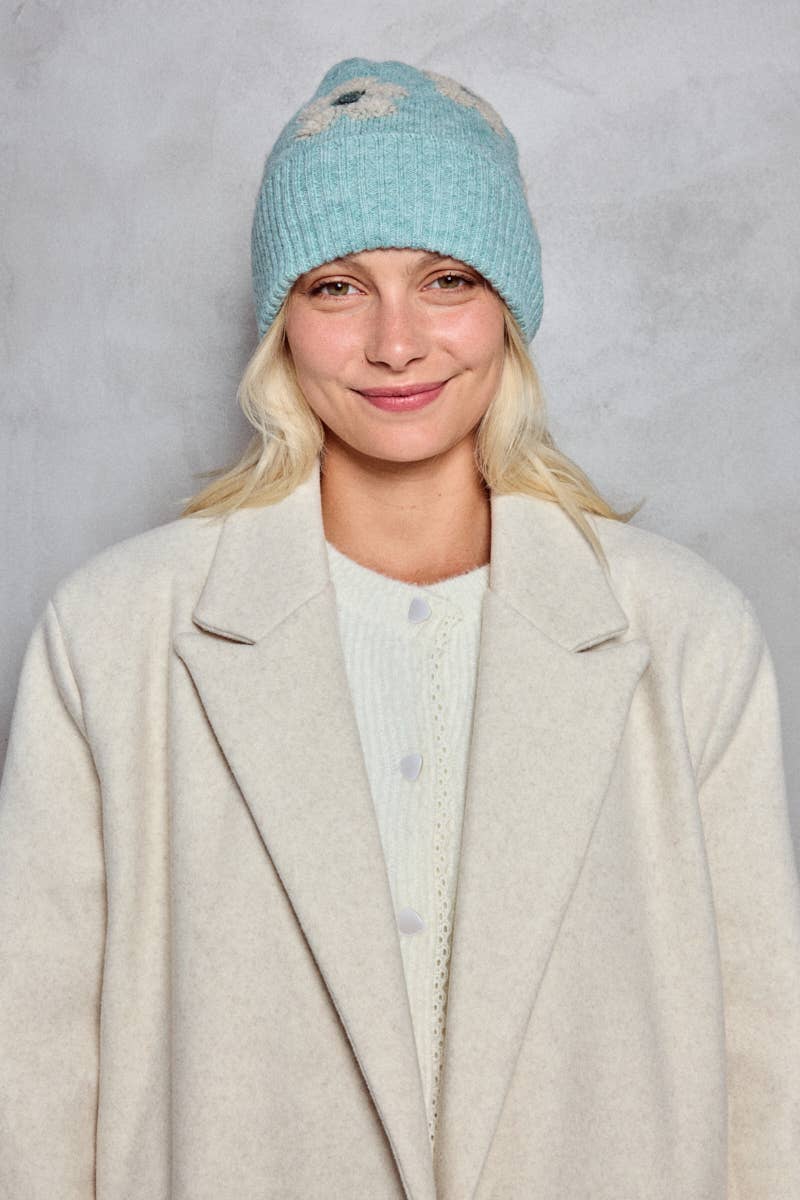 Floral wool beanie MJ206SD