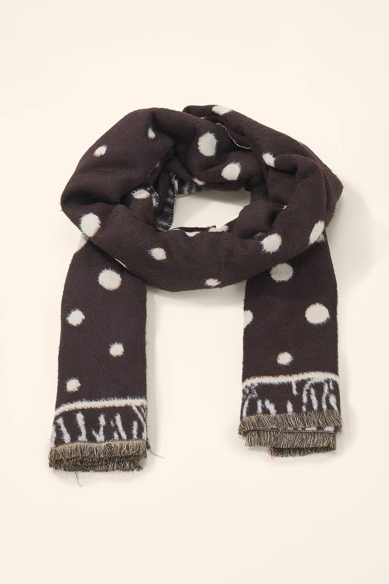 Polka dot wool scarf FL616DF
