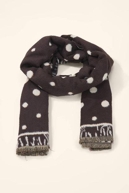 Polka dot wool scarf FL616DF