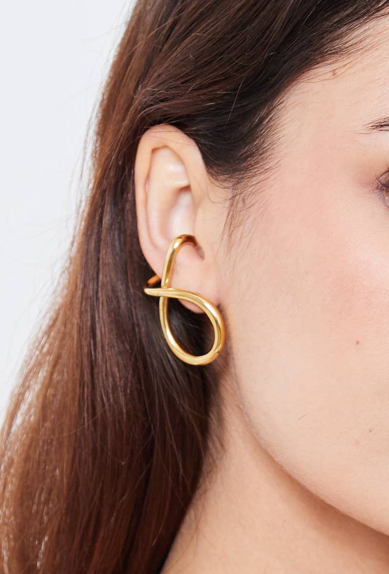 Boucles d'oreilles en acier inoxydable 124AQ344